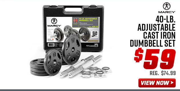 Marcy 40-lb. Adjustable Cast Iron Dumbbell Set 