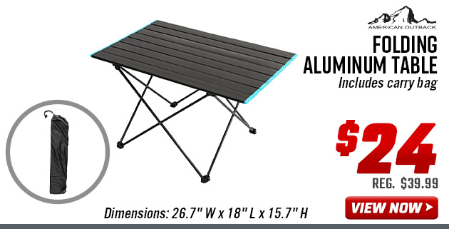 American Outback Folding Aluminum Table