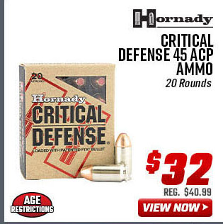 Hornady Critical Defense 45 ACP Ammo