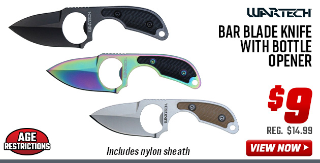 Wartech Bar Blade Knife with Bottle Opener