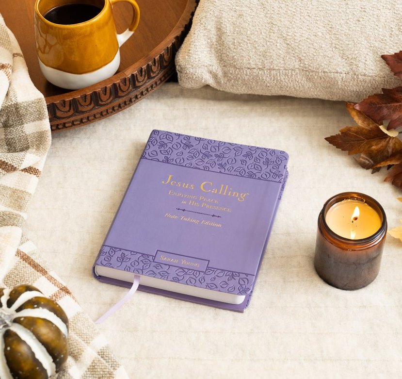 Jesus Calling Note-Taking Edition, Leathersoft, Purple, with Full Scriptures