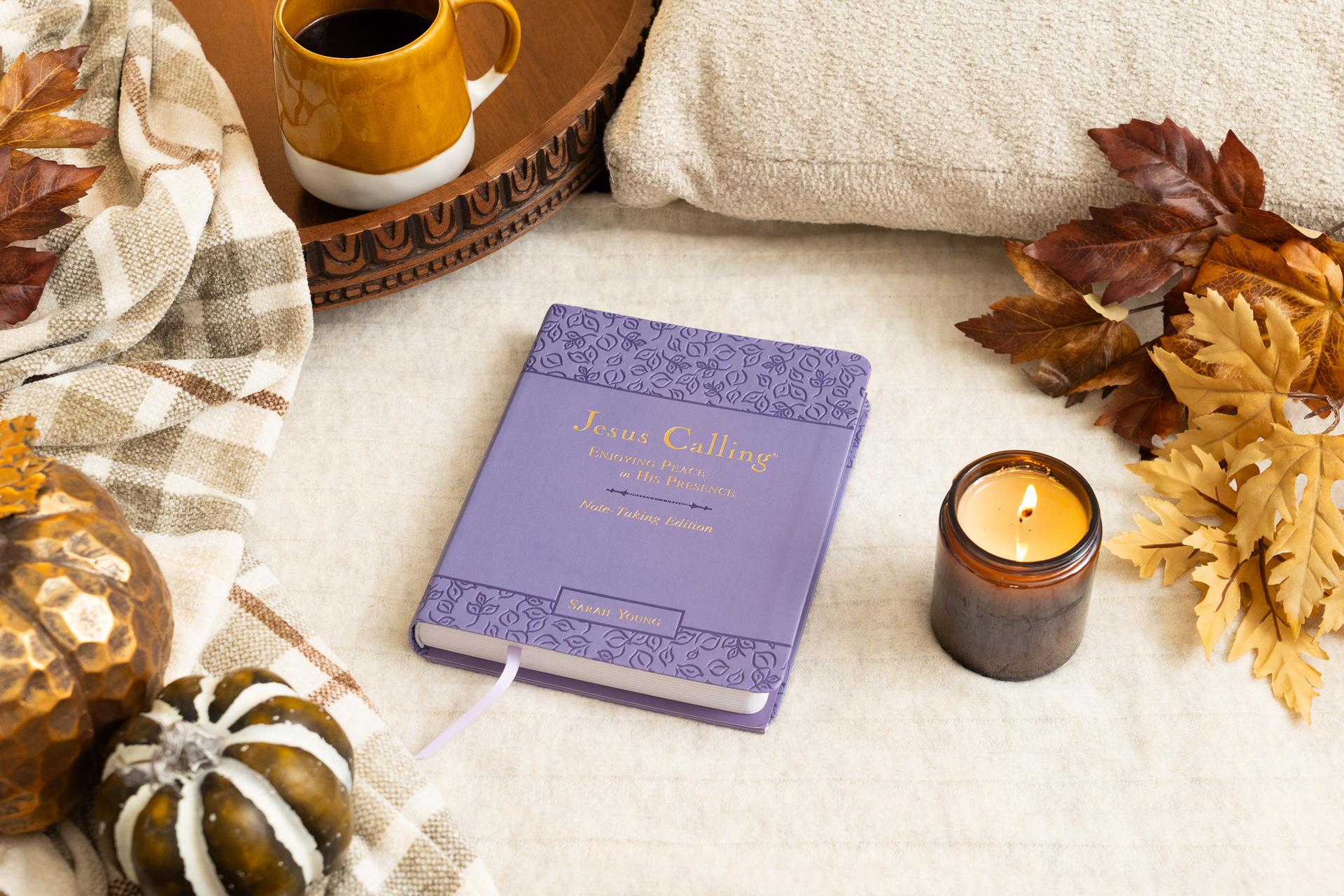 Jesus Calling Note-Taking Edition, Leathersoft, Purple,  with Full Scriptures