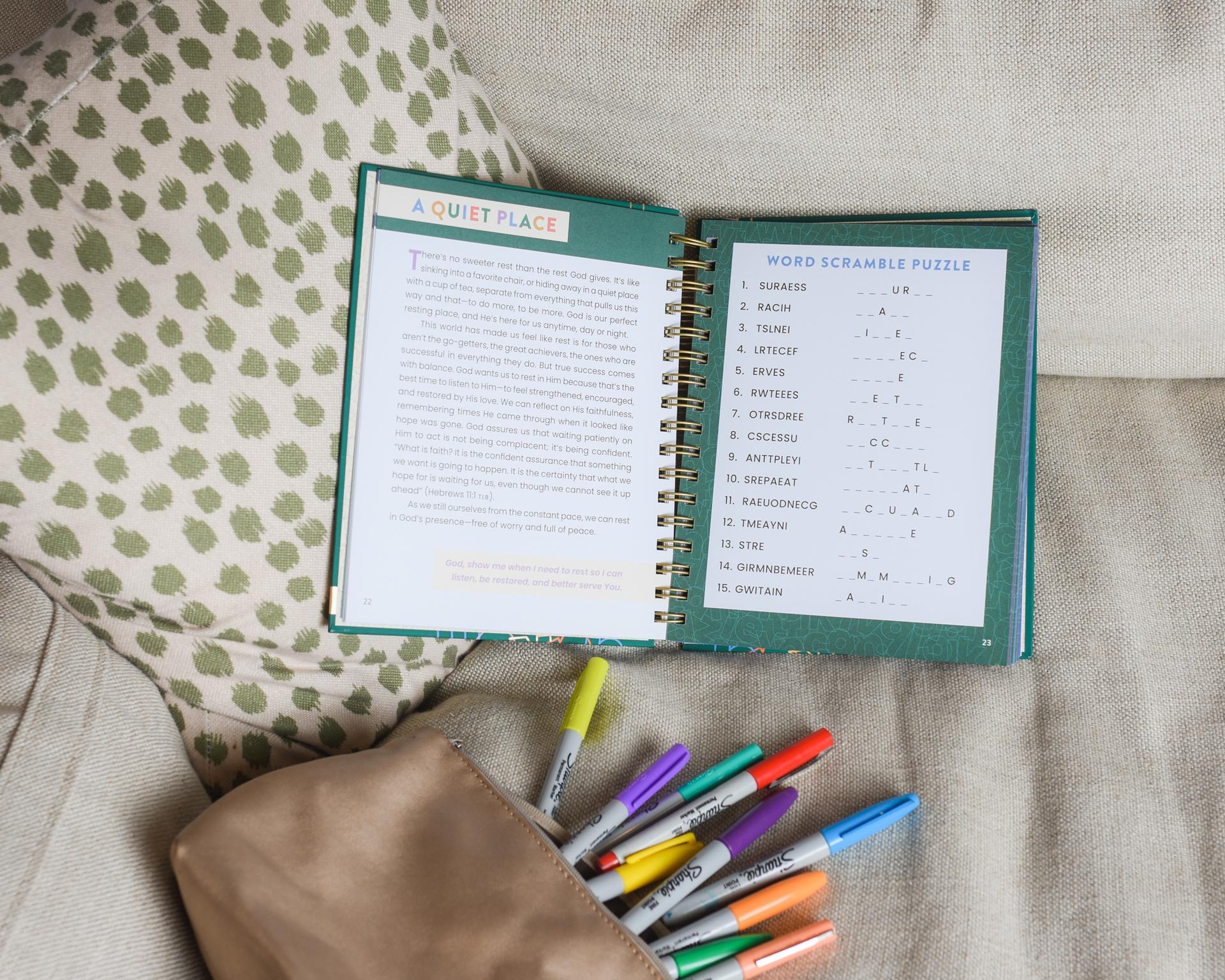 Devotional Word Scramble Book: Celebrate God’s Goodness
