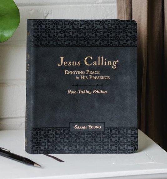 Jesus Calling Note-Taking Edition, Leathersoft, Black, with Full Scriptures