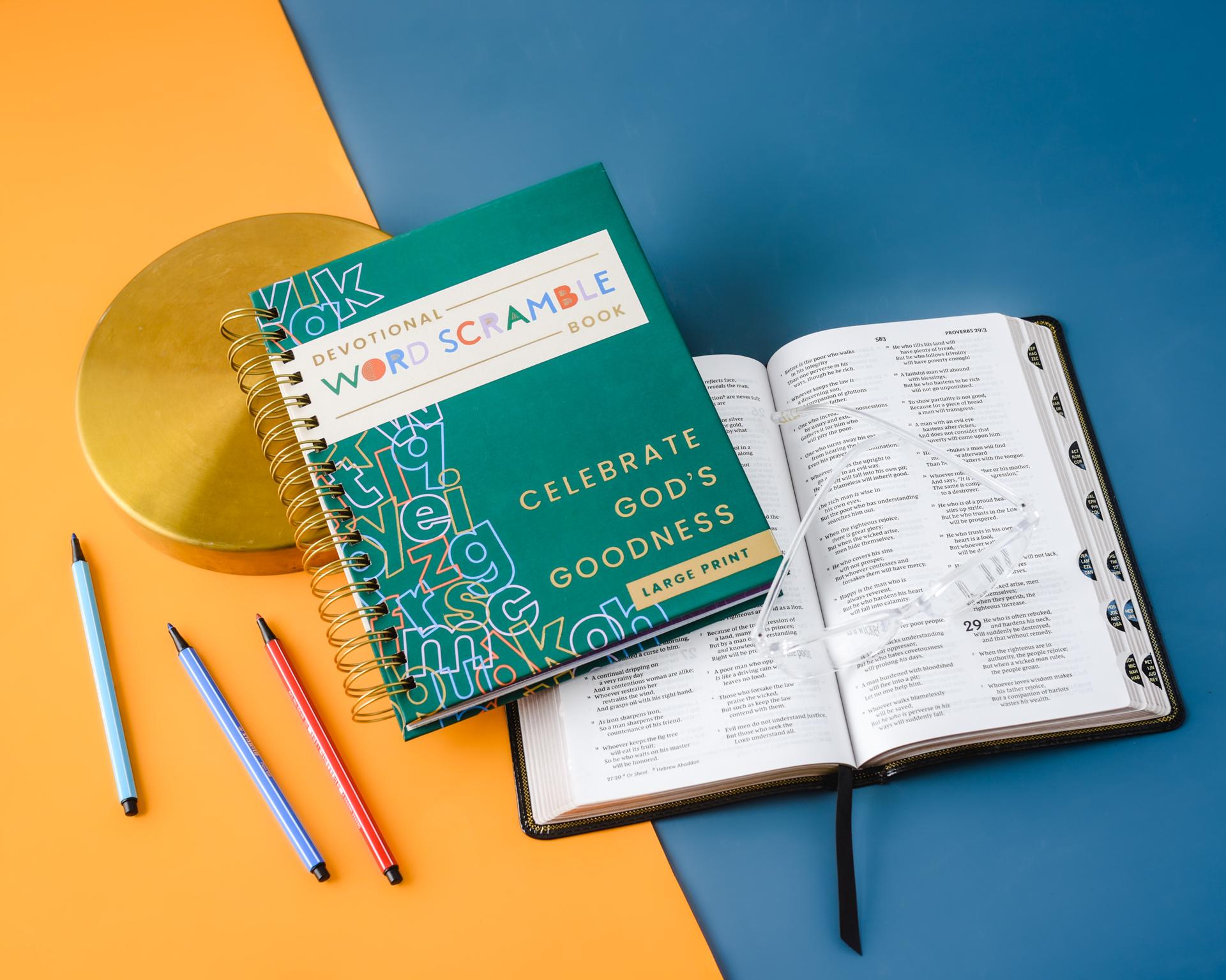 Devotional Word Scramble Book: Celebrate God’s Goodness