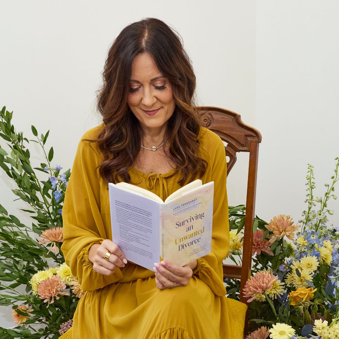 Lysa reading her book