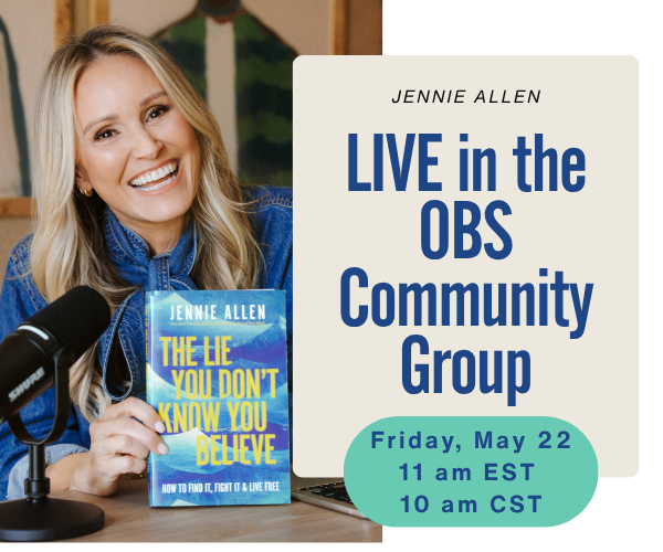 Join the chat with Jennie Allen in one week 