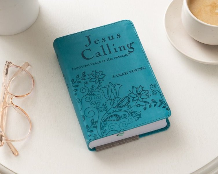 Jesus Calling, Teal Leathersoft, with Scripture References