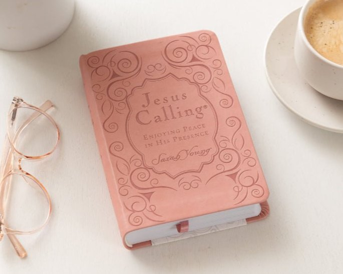 Jesus Calling, Pink Leathersoft, with Scripture References