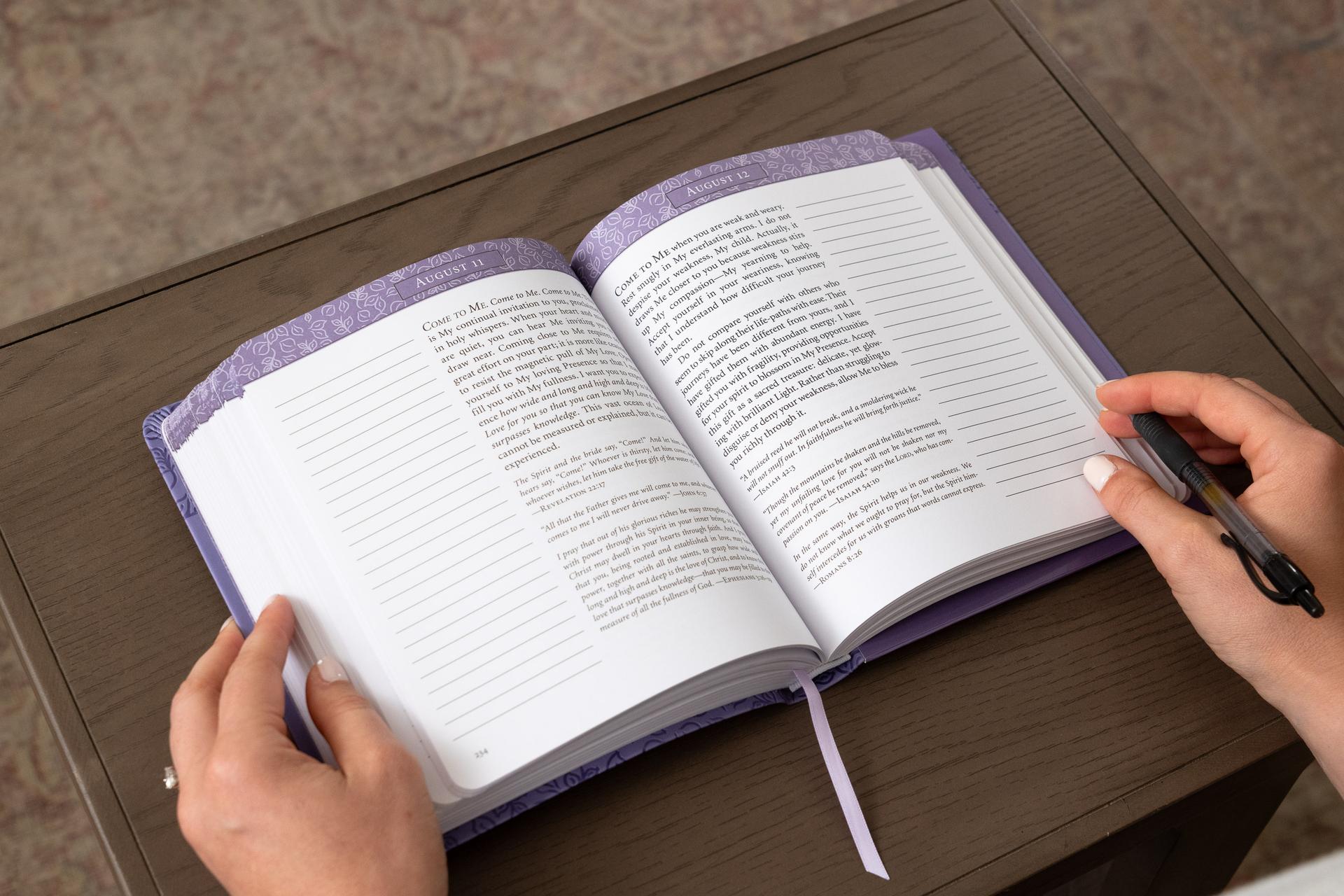 Jesus Calling Note-Taking Edition, Leathersoft, Purple,  with Full Scriptures