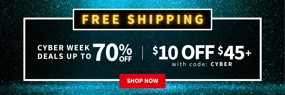 Cyber Week Sale -$10 off $45+ with CYBER10