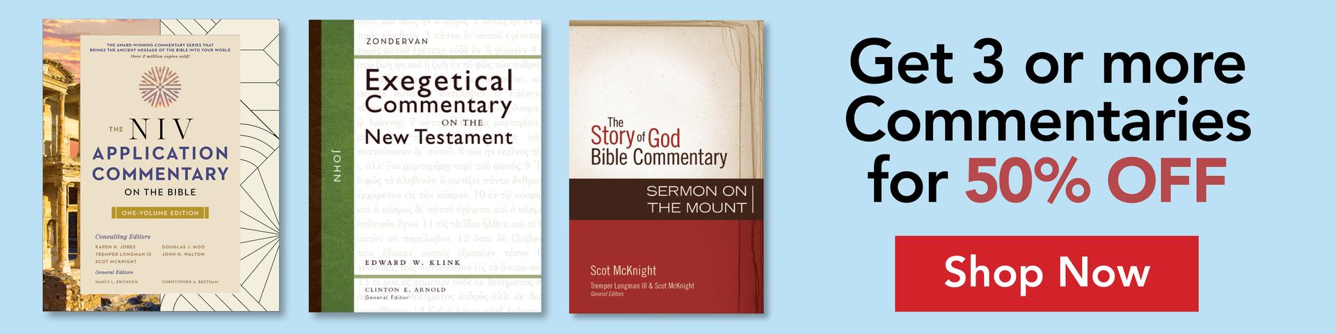 Get 3+ Commentaries for 50% off | Shop now