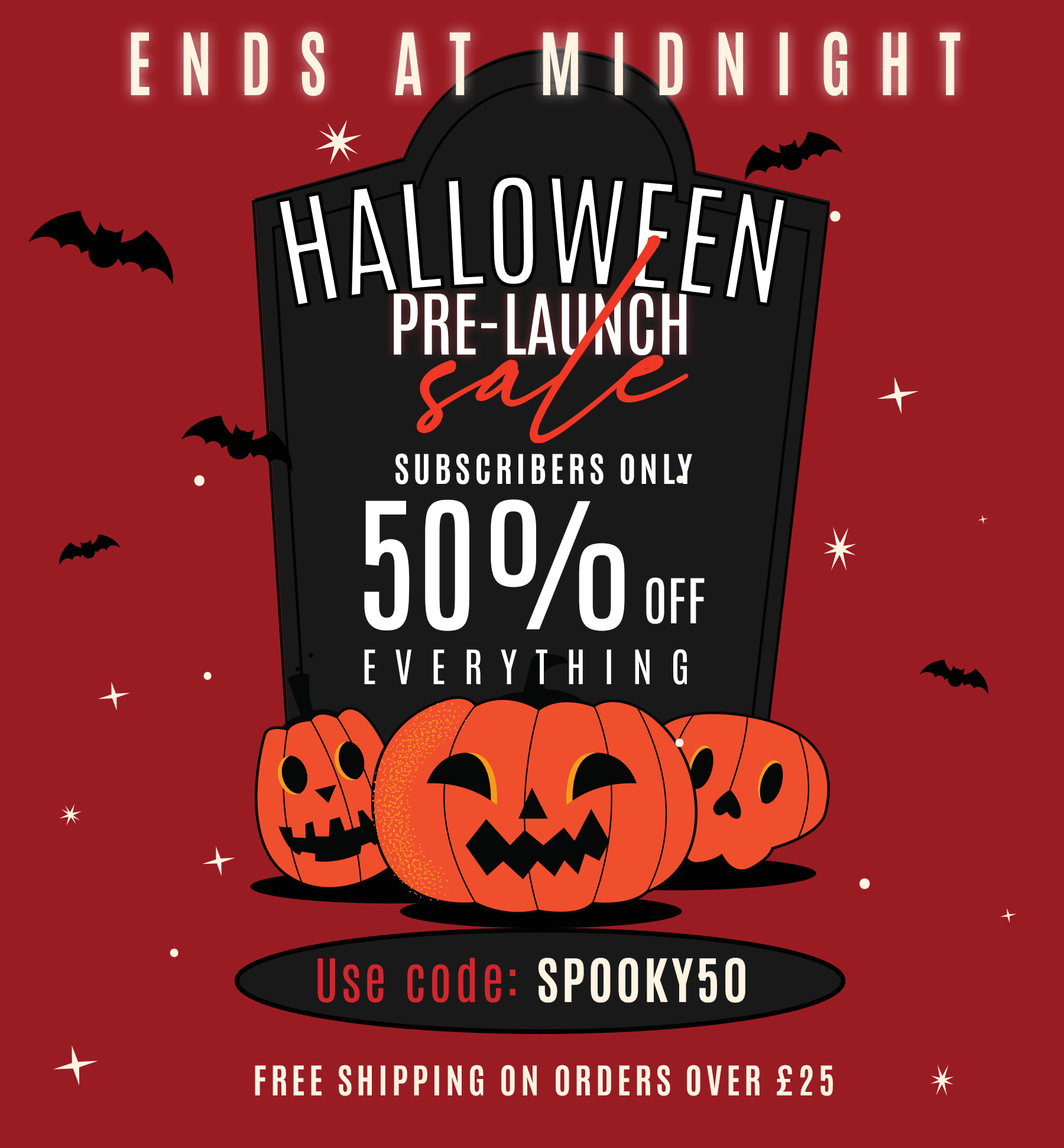 ENDS AT MIDNIGHT!! Use code SPOOKY50 to get 50% off all books on harpercollins.co.uk.