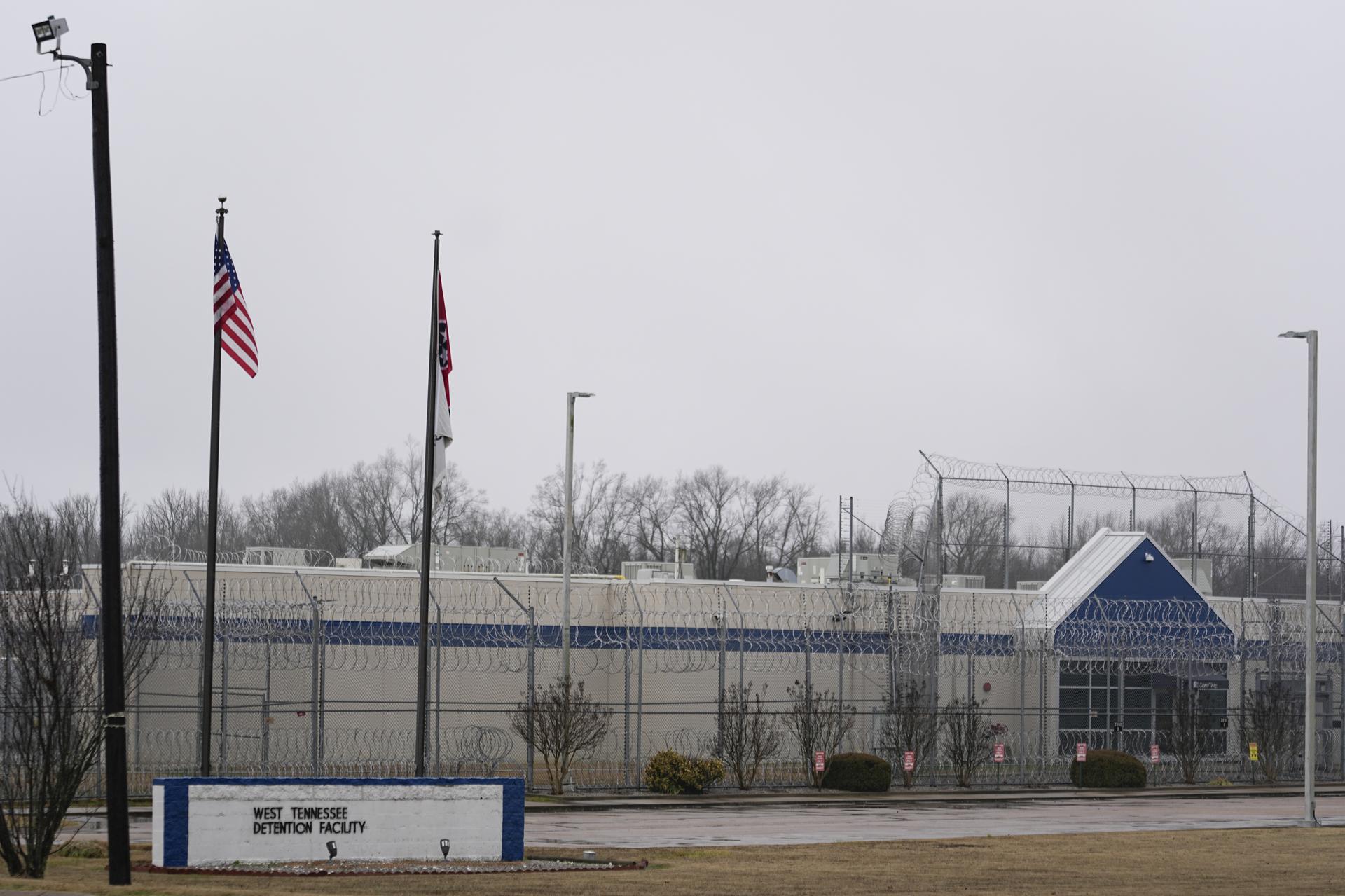 The CoreCivic West Tennessee Detention Facility is seen in Jan. 2024, in Mason, Tenn. (AP Photo/George Walker IV)