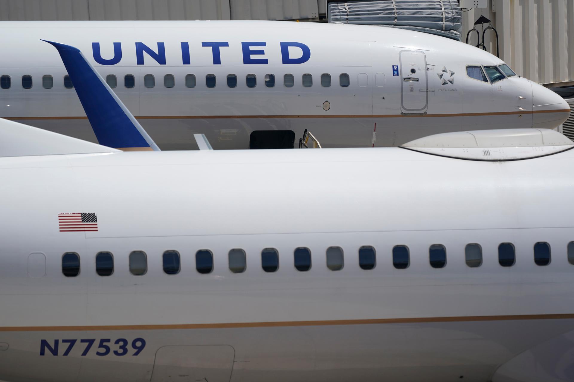 Two United Airlines Boeing 737s are shown parked at the gate in 2022, at the Fort Lauderdale-Hollywood International Airport in Fort Lauderdale, Fla.