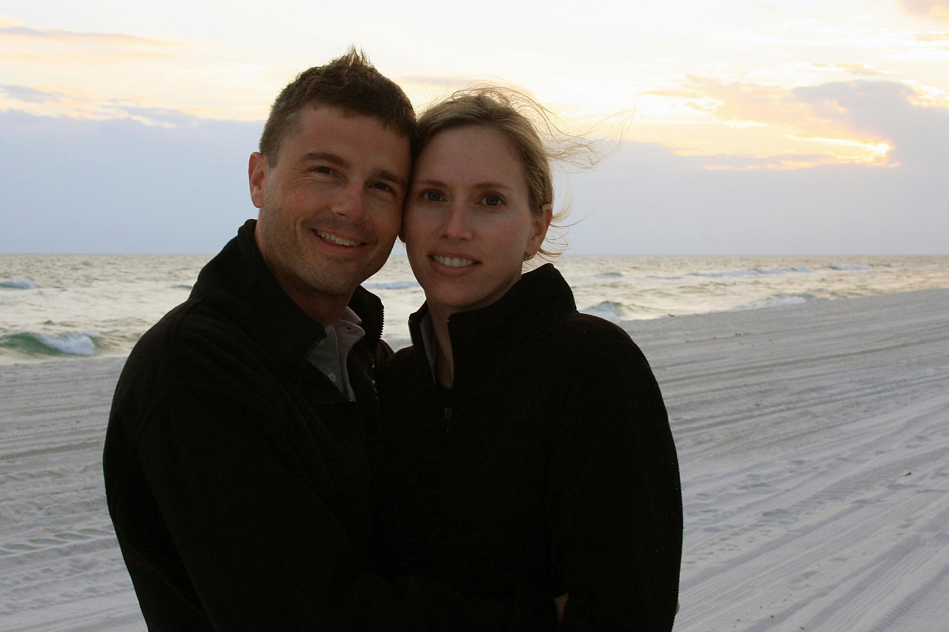 NASA astronaut Reid Wiseman with his wife Carroll Taylor Wiseman.