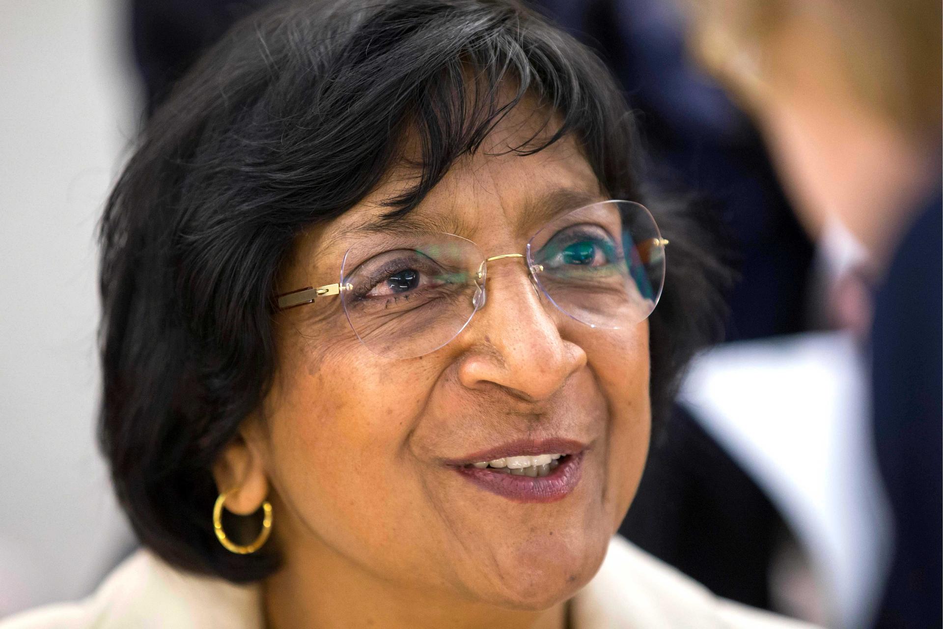Former U.N. High Commissioner for Human Rights South African Navi Pillay prior to the 23rd session of the Human Rights Council, at the European headquarters of the United Nations in Geneva, Switzerland, 2013.