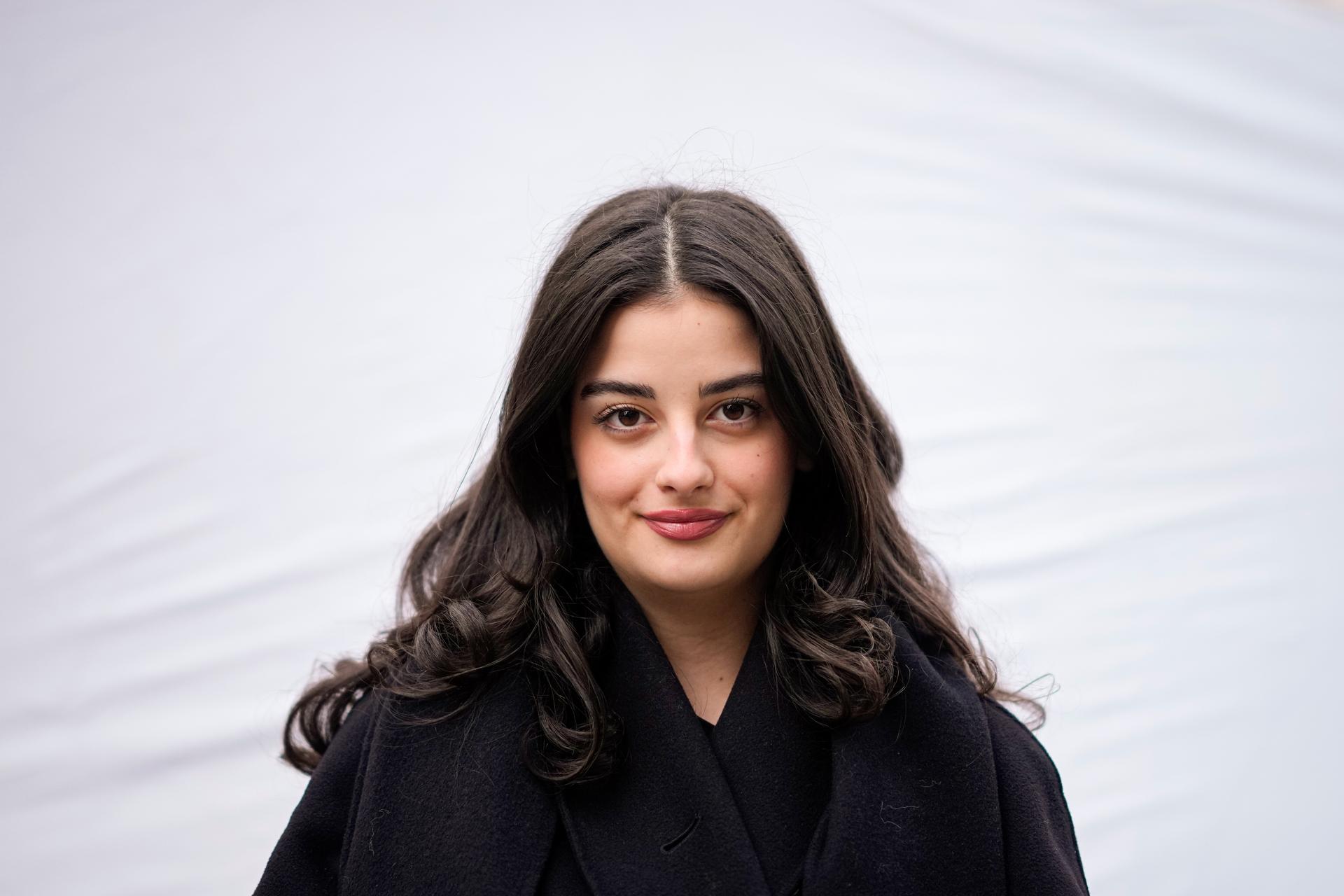 Sara Karpati, 21, poses for a portrait in Budapest, Hungary on Monday. 