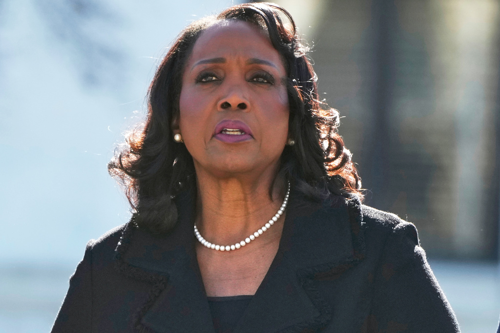 Federal Reserve Board of Governors member Lisa Cook leaves the Supreme Court in Washington, Jan. 21. 