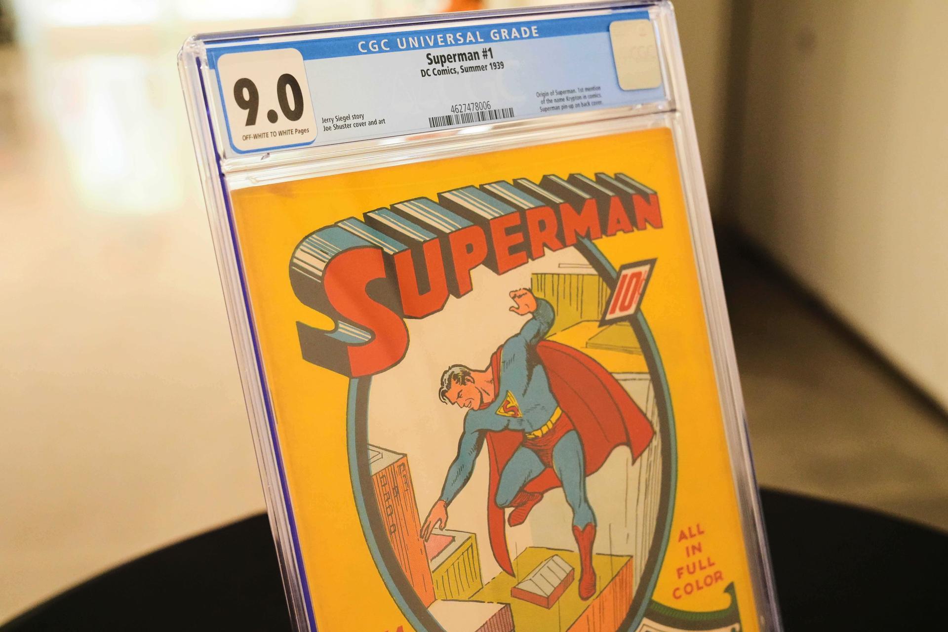A view of a DC Comics, Superman No. 1 issue is shown Monday, in Irving, Texas.