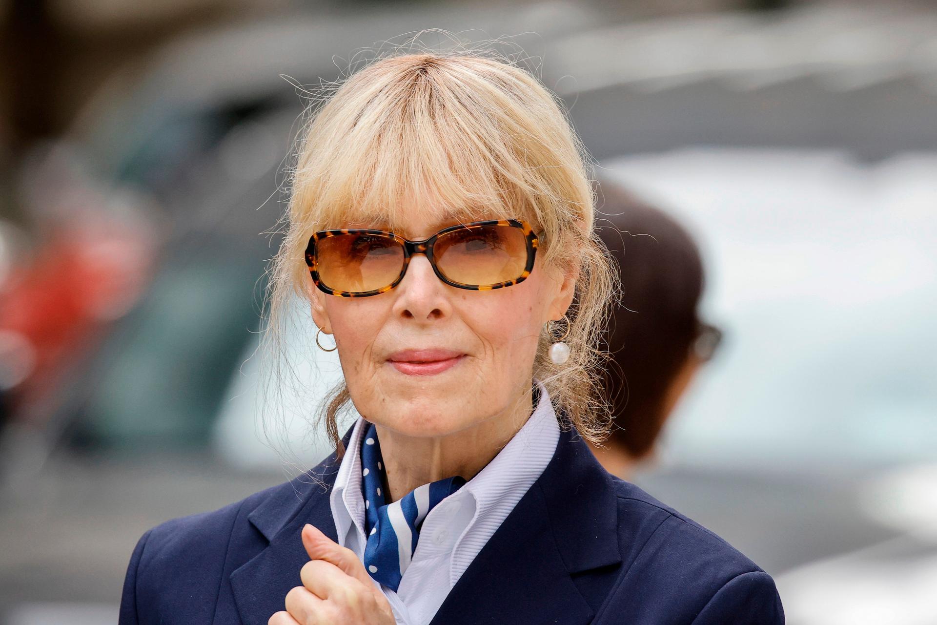 E. Jean Carroll exits the New York Federal Court in 2024. 