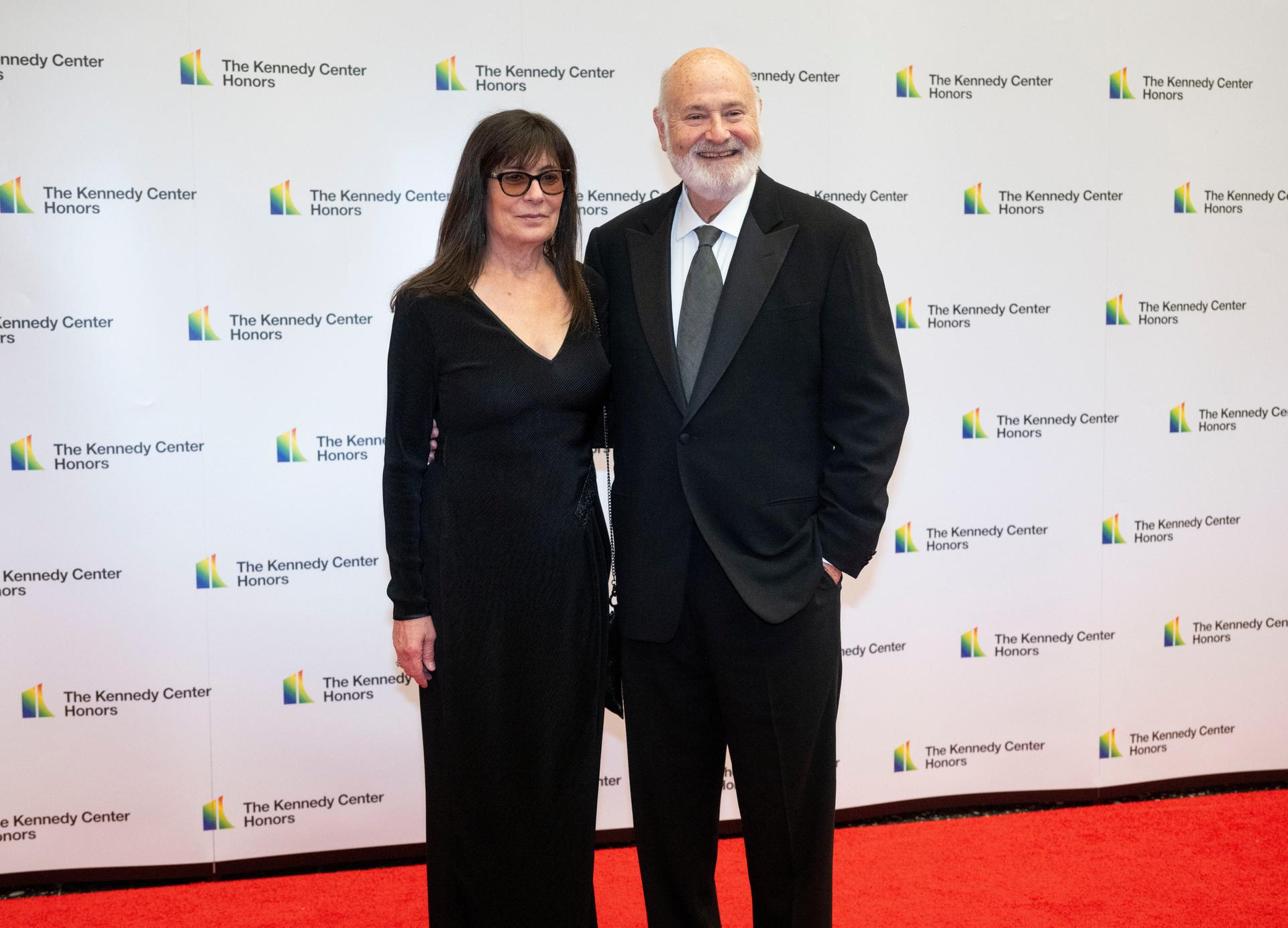 Rob Reiner and Michele Singer Reiner arrive on the red carpet for the Kennedy Center Honors gala dinner in 2023. (AP Photo/Kevin Wolf)