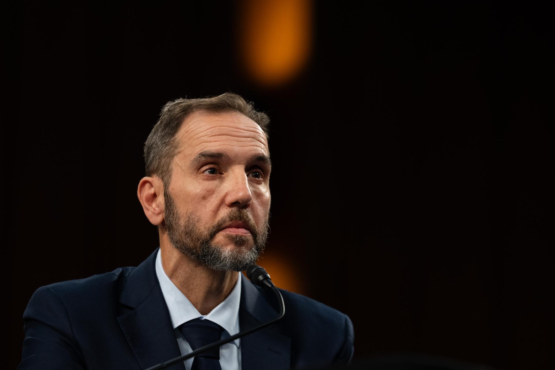 Former Justice Department special counsel Jack Smith testifies before the Senate Judiciary Committee on Capitol Hill, Tuesday, in Washington.
