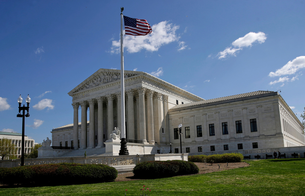The U.S. Supreme Court is seen in Washington on April 7. (AP Photo/Rahmat Gul)