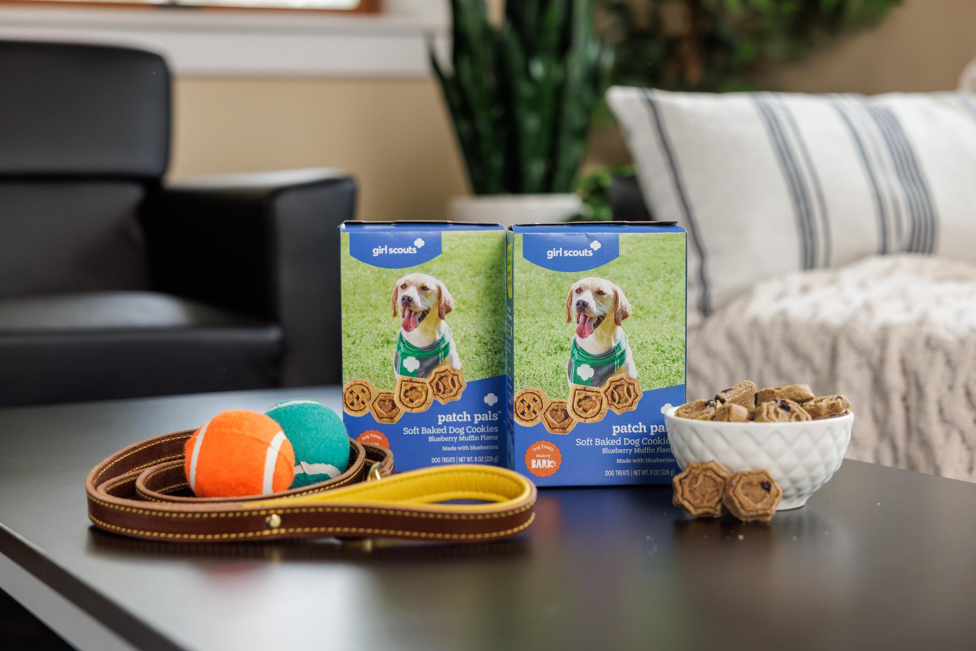 This cookie isn’t meant for you. This image provided by Girl Scouts of the USA shows their new cookies for dogs.