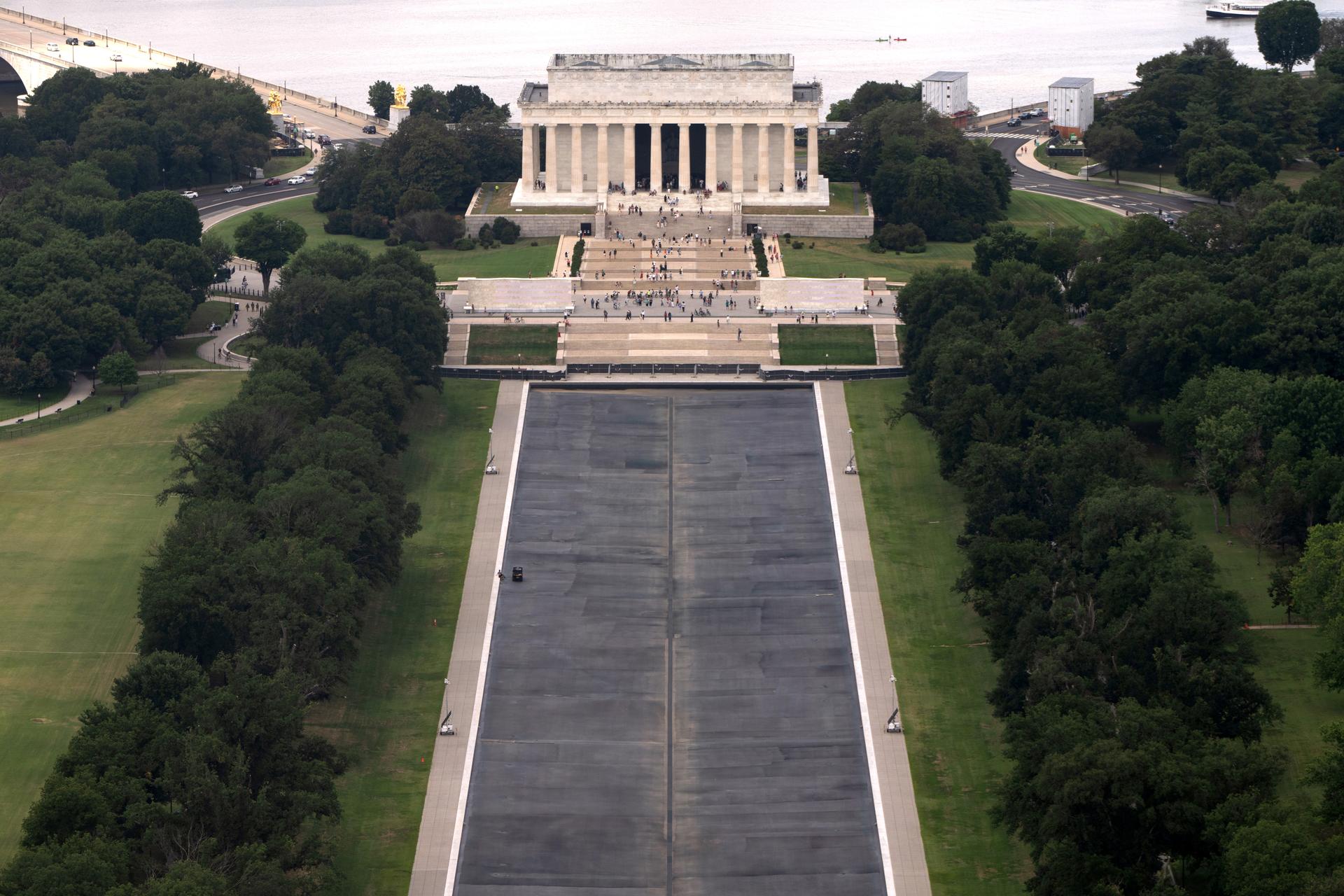 The Lincoln Memorial Reflecting Pool, July 31, in Washington. 