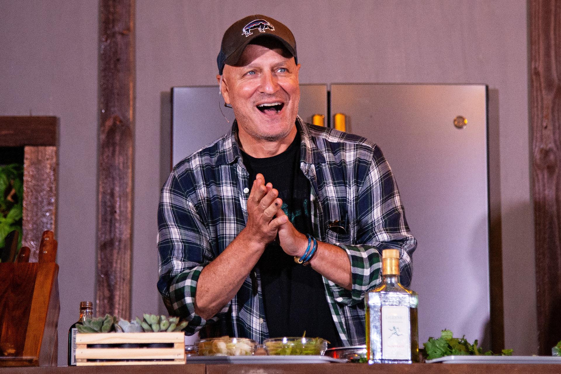 Tom Colicchio appears at Bourbon & Beyond in Louisville, Ky., 2018. 