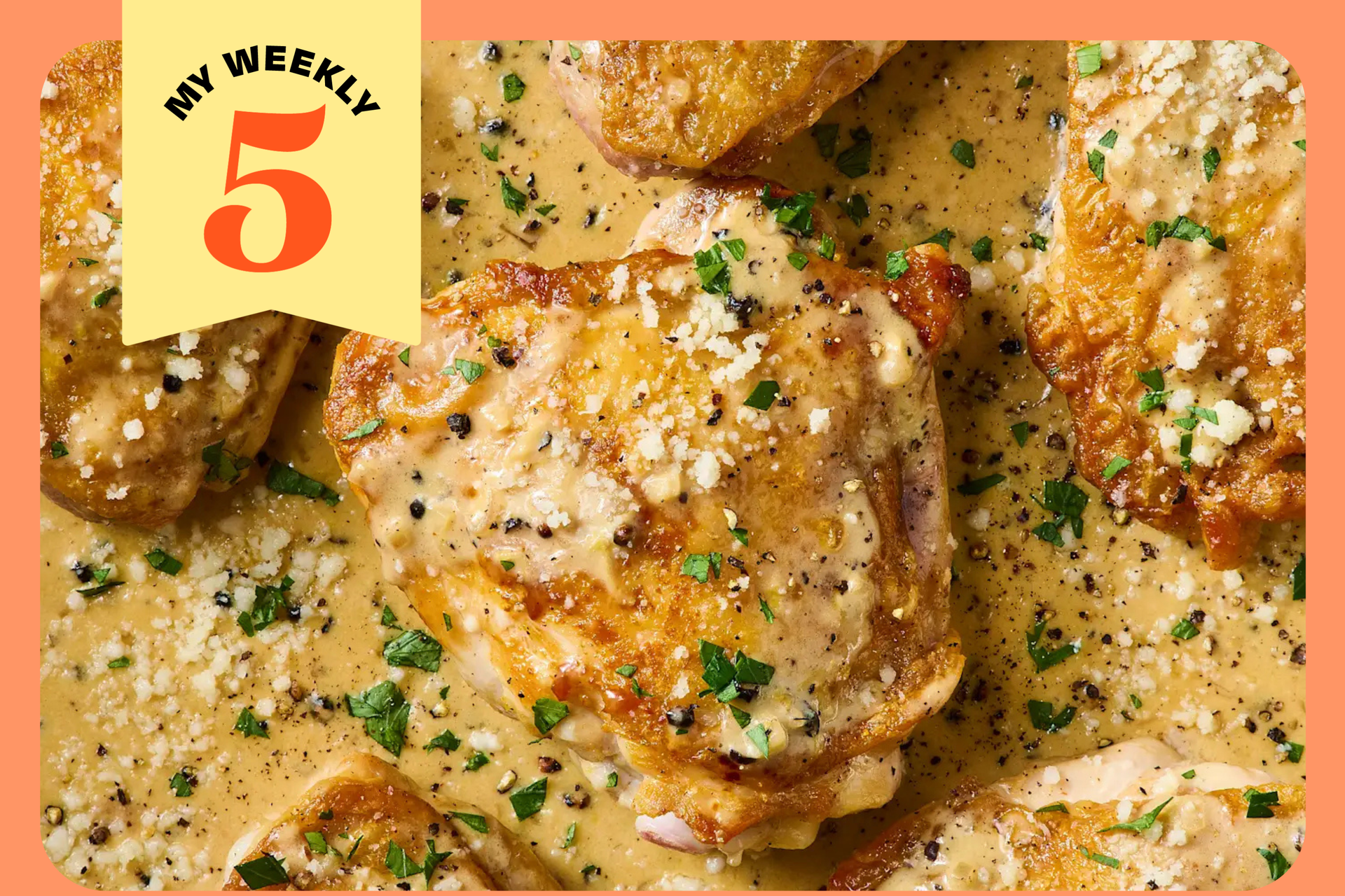 Cacio e Pepe Chicken Thighs