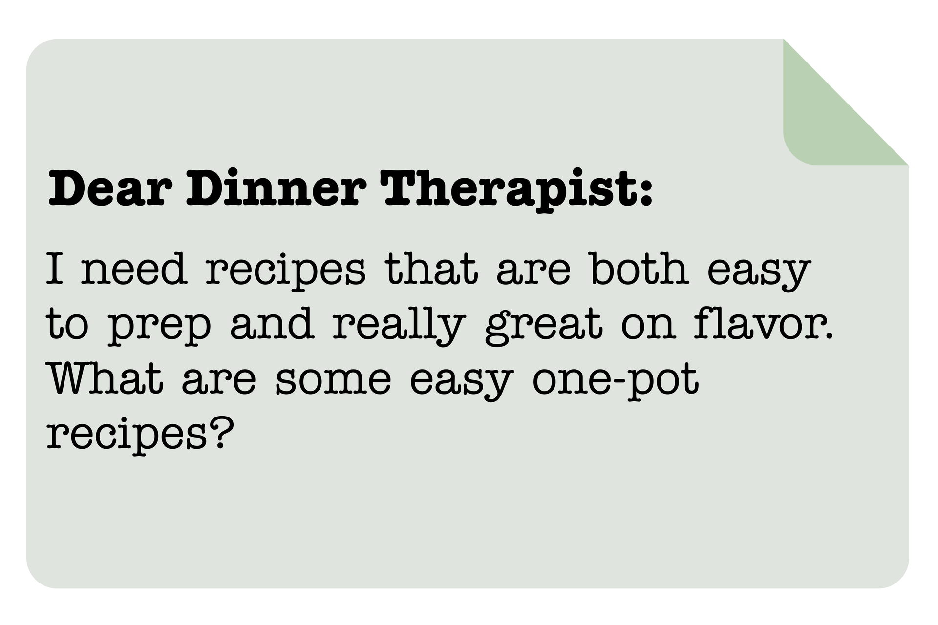 Dear Dinner Therapist