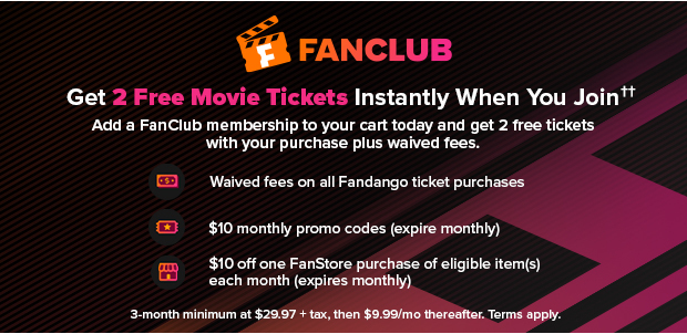GET 2 FREE MOVIE TICKETS INSTANTLY WHEN YOU JOIN††