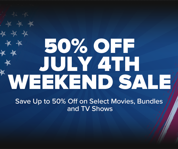 50% OFF JULY 4TH WEEKEND SALE