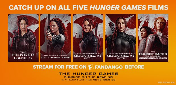 CATCH UP ON ALL FIVE HUNGER GAMES FILMS