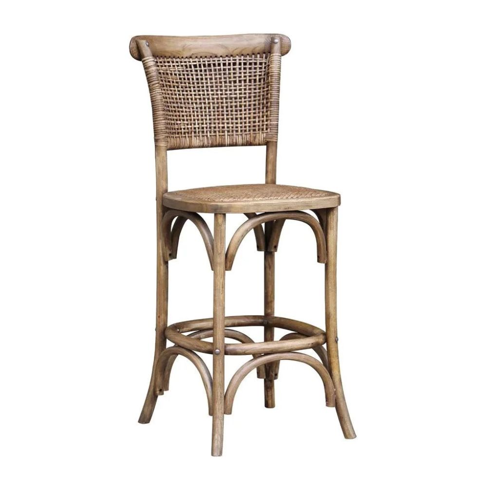 Oak & Rattan Counter Stool  LivingStyles     $389.00 (was $515)