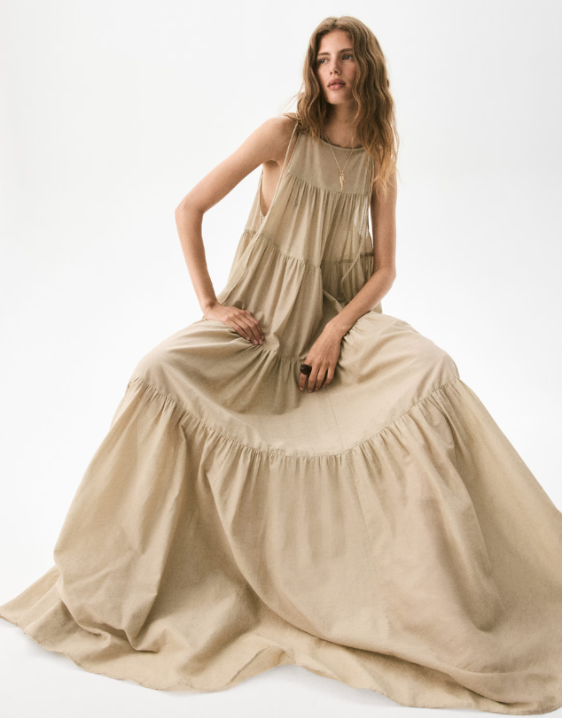 H&M Tiered Tie Strap Dress