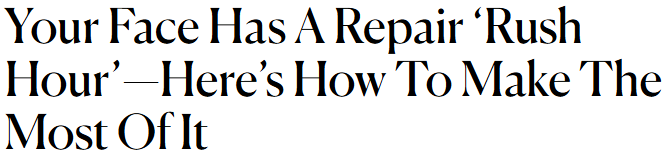 Your Face Has A Repair Rush Hour
