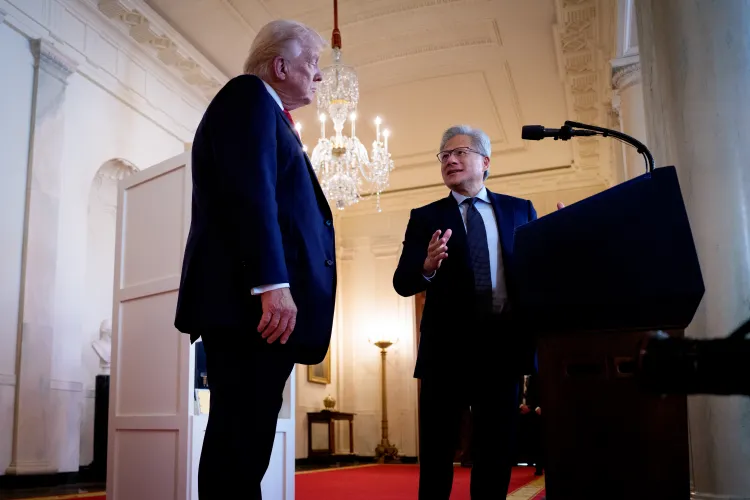 President Trump and Nvidia CEO Jensen Huang
