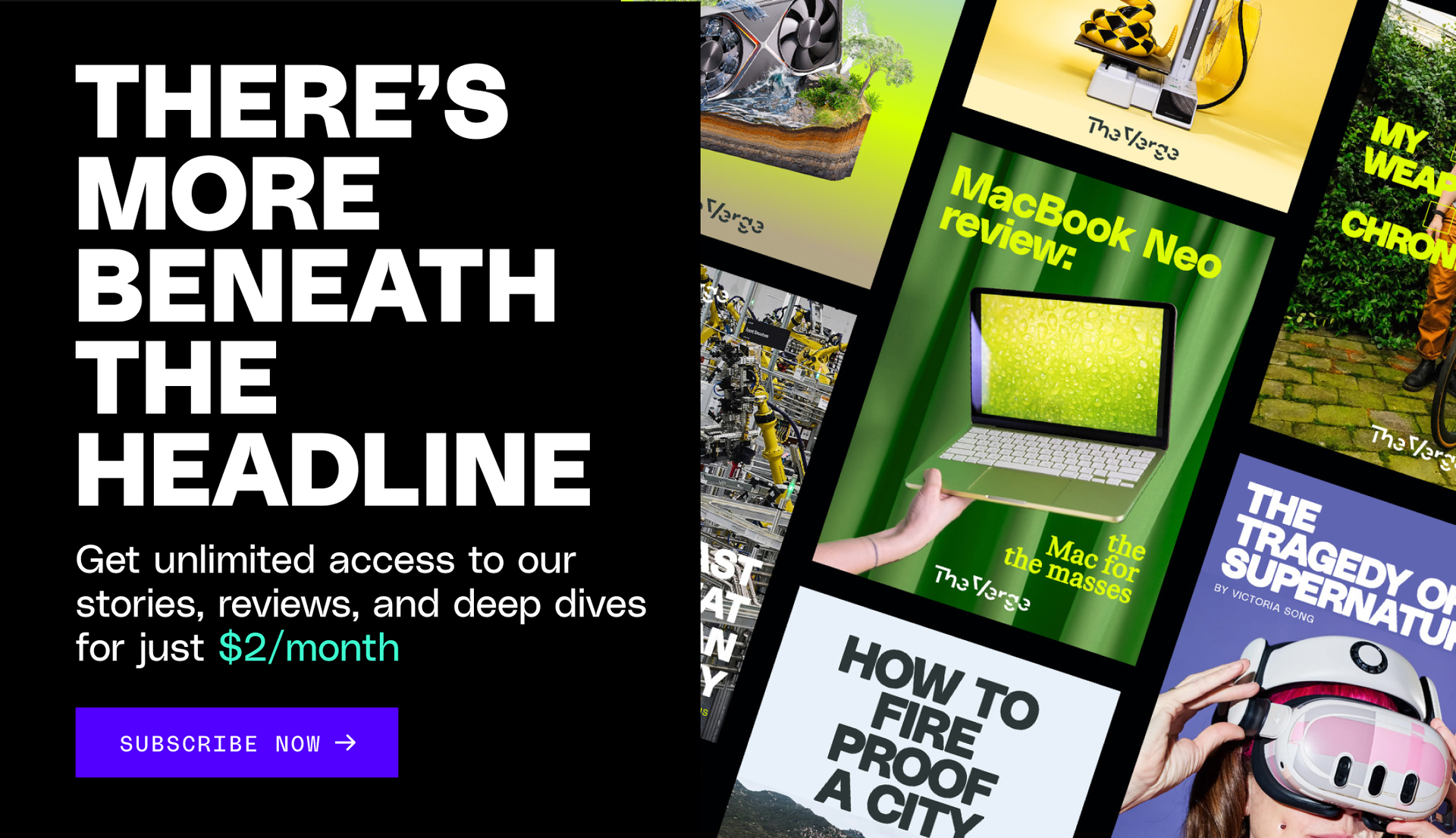 Subscribe to The Verge for just $2 per month for the first 3 months