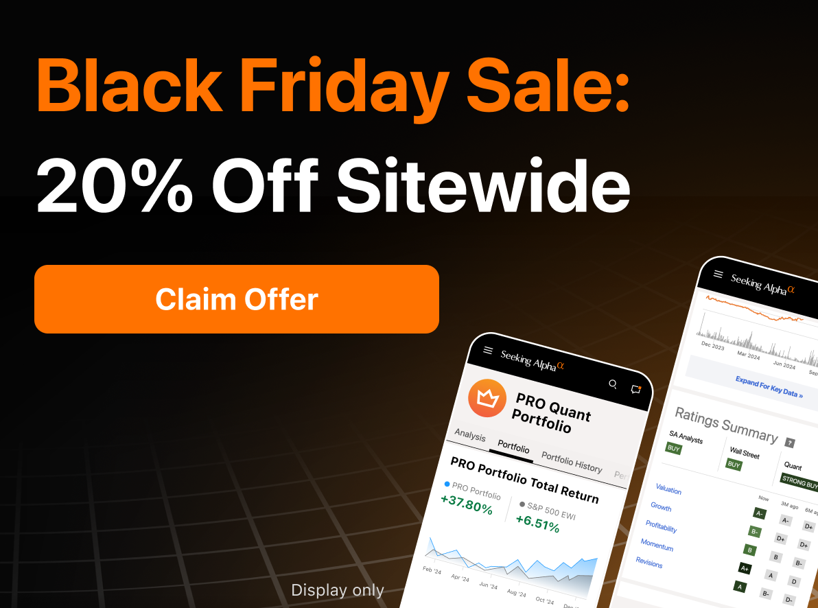 Seeking Alpha's Black Friday sale!