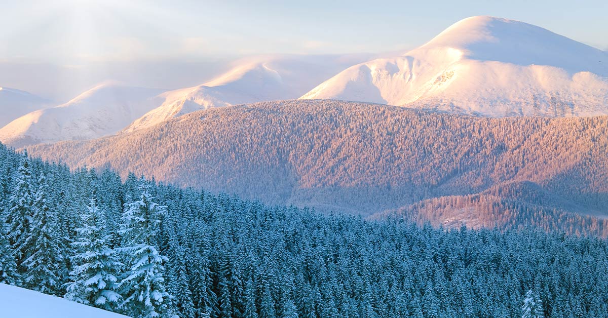 Nature image of snowy mountains