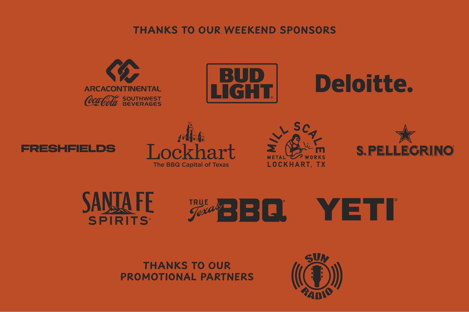 Thanks to our sponsors