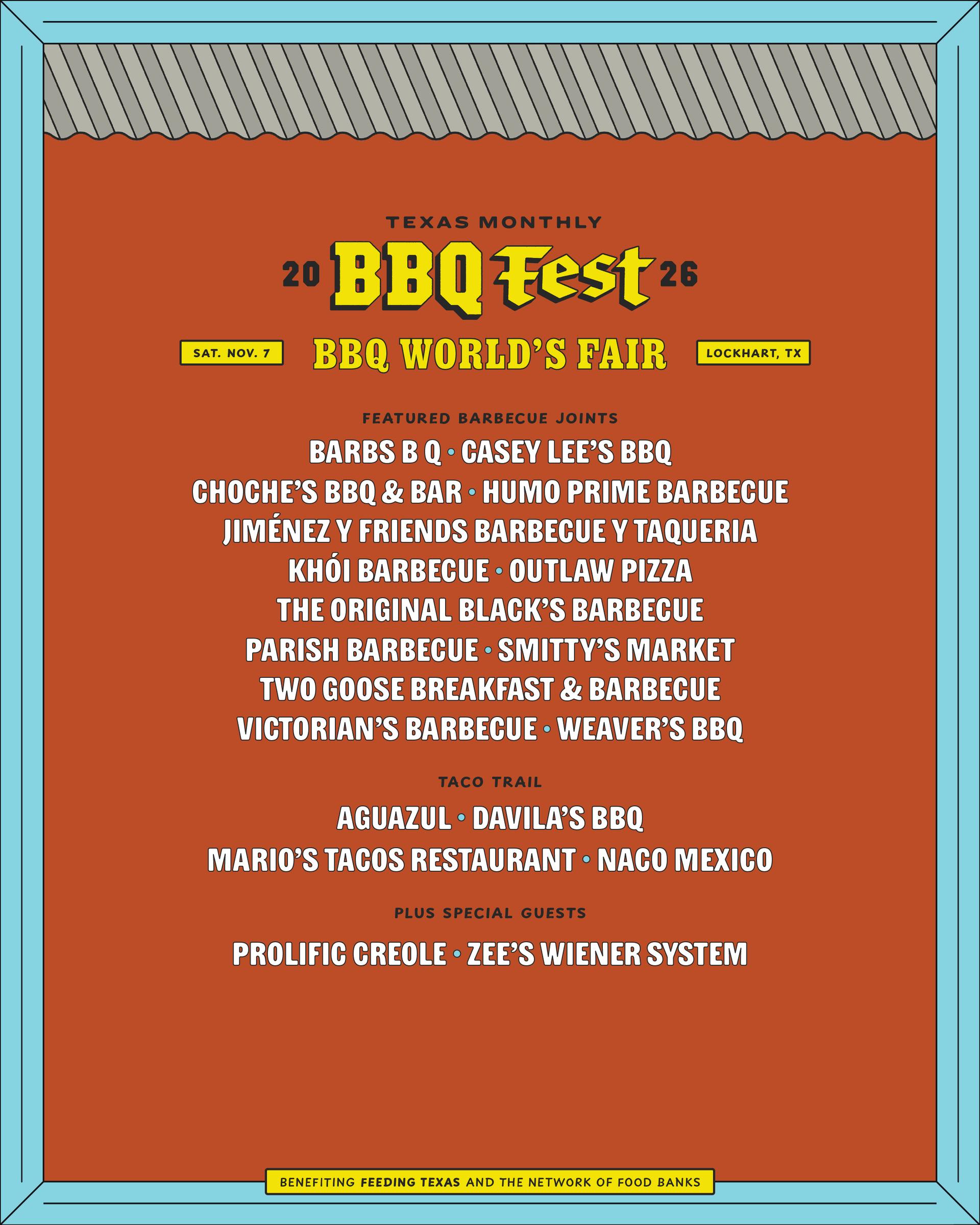 BBQ World’s Fair Lineup