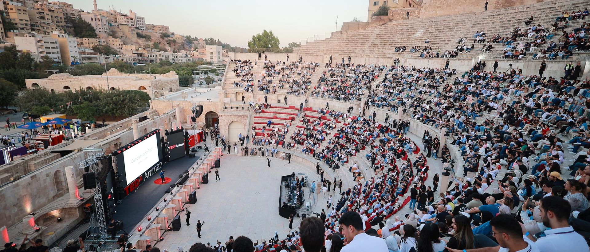 The crowd gathers for TEDxAmman