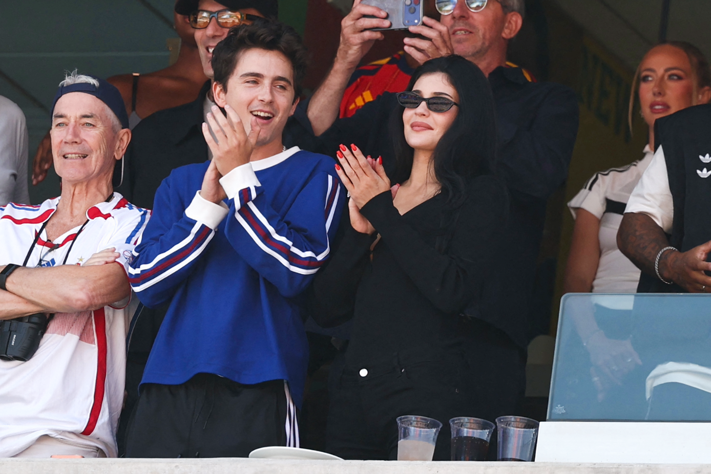 Timothée Chalamet and Kylie Jenner at the 2026 FIFA World Cup Final