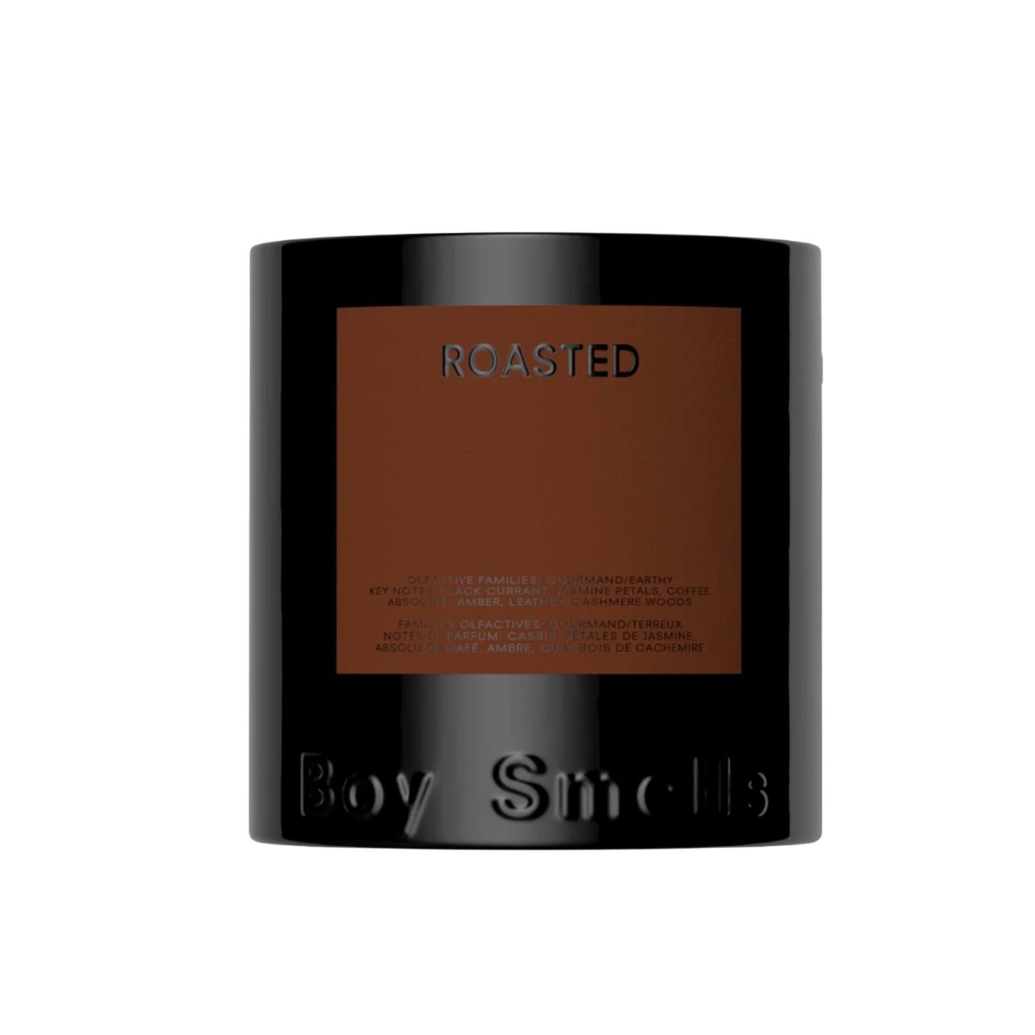 Black Boy Smell candle with a maroon 