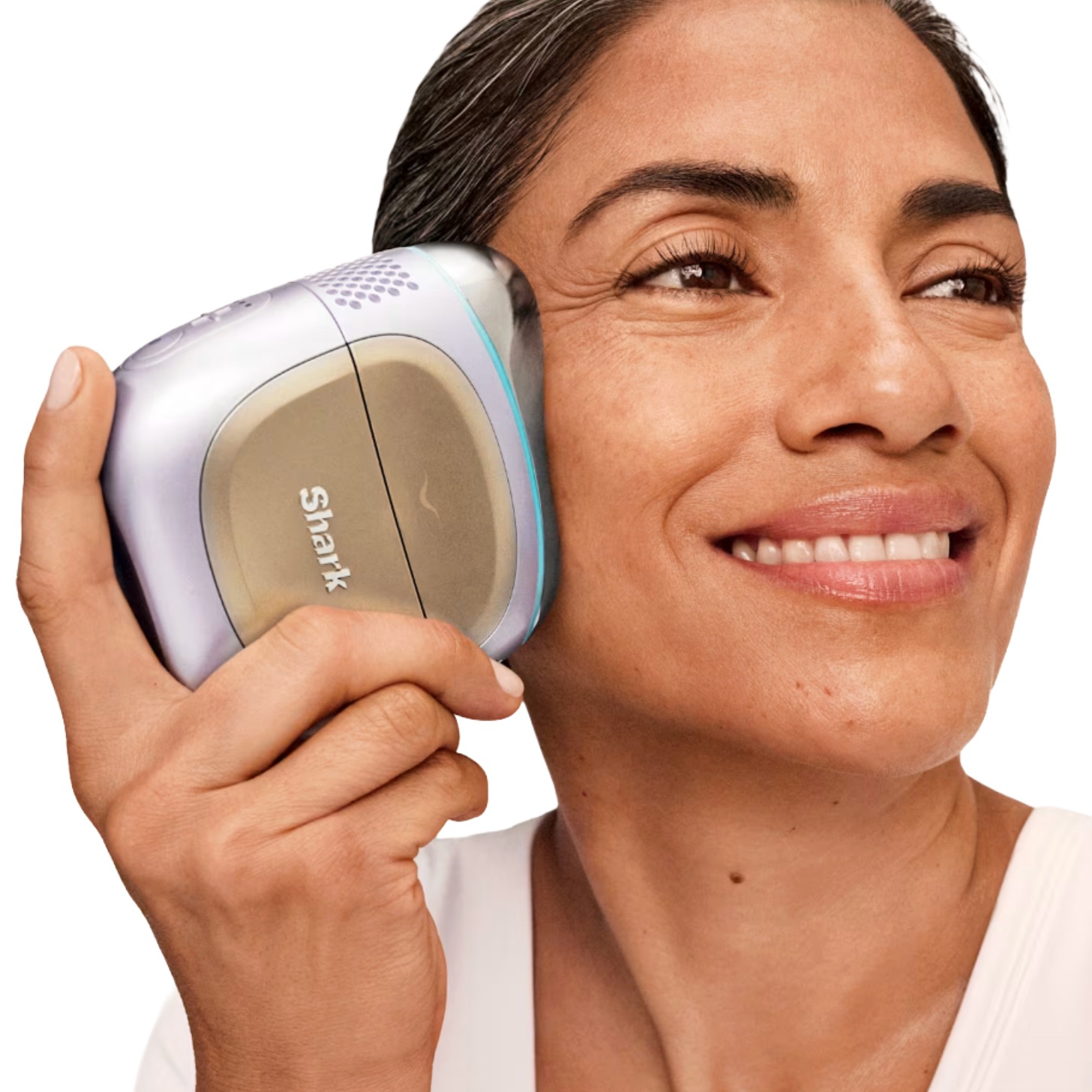 Woman using Shark Hydropower Facial System