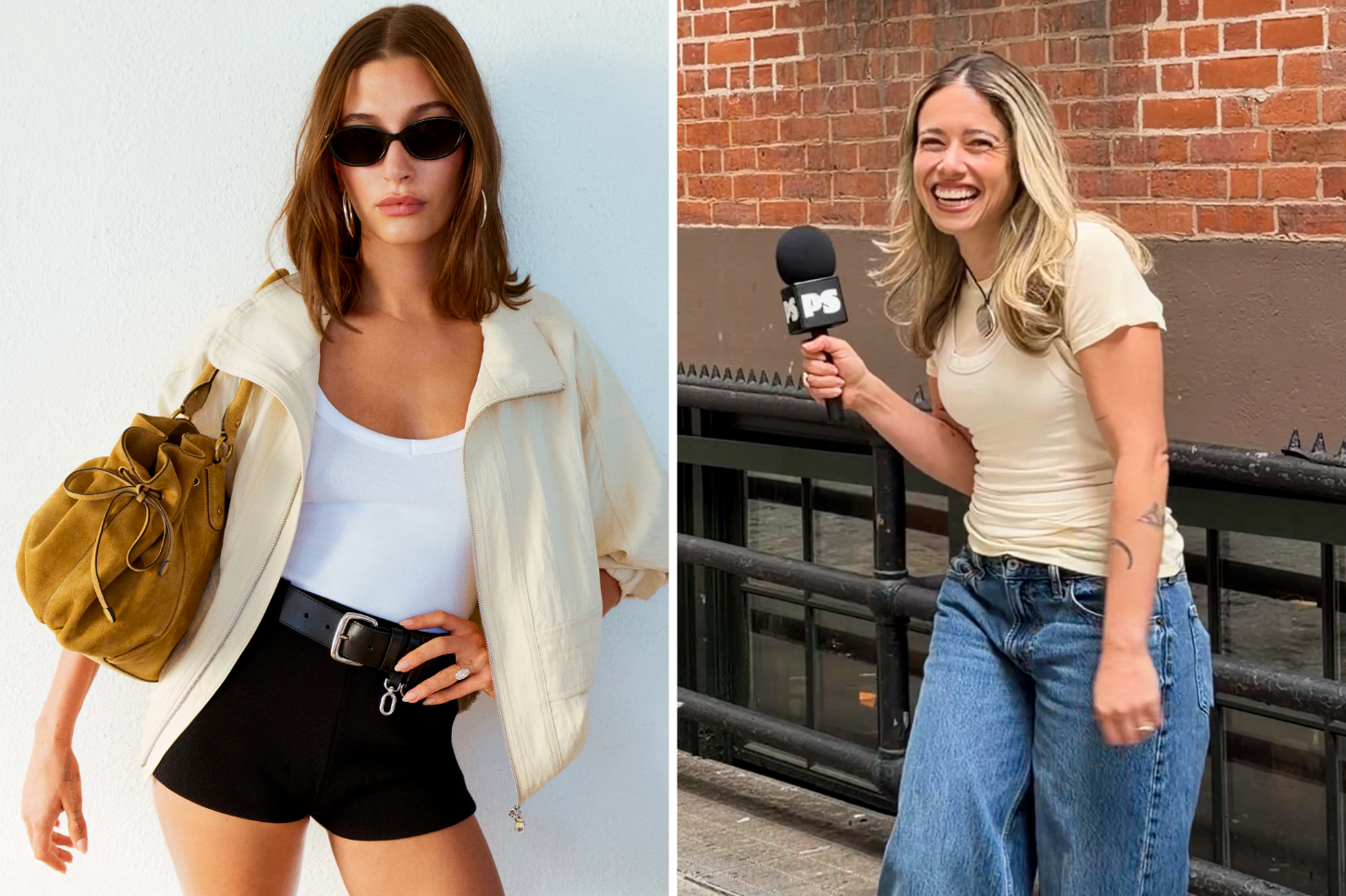 Hailey Bieber and PS Shopping Director Sarah Wasilak Wearing Mango